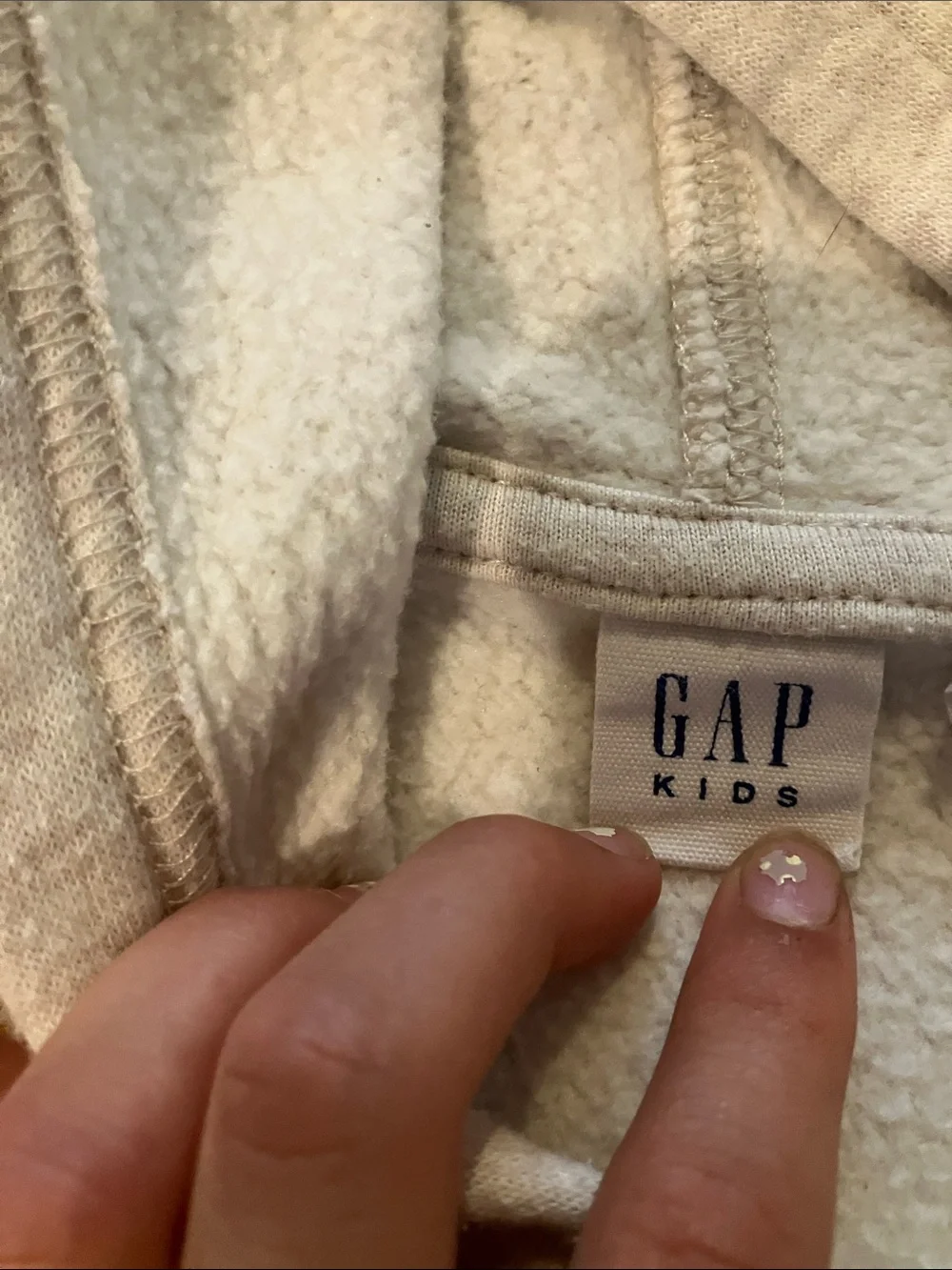 GAP Light Gray Hooded Sweatshirt with Embroidered Logo